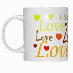 Valentine s Day Pattern White Mugs by Valentinaart