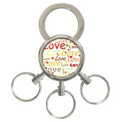 Valentine s Day Pattern 3-ring Key Chains by Valentinaart