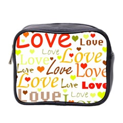 Valentine s Day Pattern Mini Toiletries Bag 2-side by Valentinaart