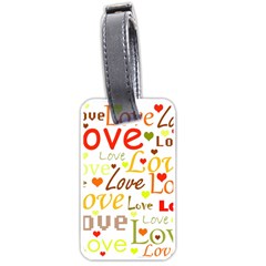 Valentine s Day Pattern Luggage Tags (one Side)  by Valentinaart