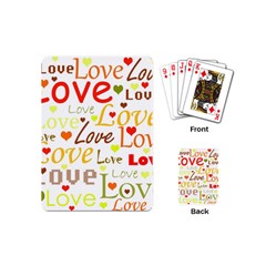 Valentine s Day Pattern Playing Cards (mini)  by Valentinaart