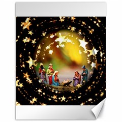 Christmas Crib Virgin Mary Joseph Jesus Christ Three Kings Baby Infant Jesus 4000 Canvas 18  X 24   by yoursparklingshop