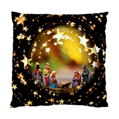 Christmas Crib Virgin Mary Joseph Jesus Christ Three Kings Baby Infant Jesus 4000 Standard Cushion Case (one Side) by yoursparklingshop