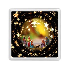 Christmas Crib Virgin Mary Joseph Jesus Christ Three Kings Baby Infant Jesus 4000 Memory Card Reader (square)  by yoursparklingshop