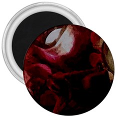 Dark Red Candlelight Candles 3  Magnets by yoursparklingshop