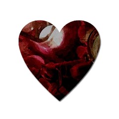 Dark Red Candlelight Candles Heart Magnet by yoursparklingshop