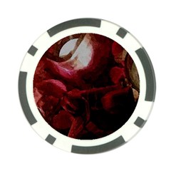 Dark Red Candlelight Candles Poker Chip Card Guards (10 Pack)  by yoursparklingshop