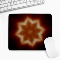 Christmas Flower Star Light Kaleidoscopic Design Large Mousepads by yoursparklingshop