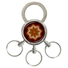 Christmas Flower Star Light Kaleidoscopic Design 3-ring Key Chains by yoursparklingshop