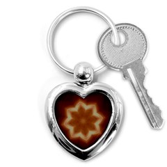 Christmas Flower Star Light Kaleidoscopic Design Key Chains (heart)  by yoursparklingshop