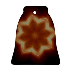 Christmas Flower Star Light Kaleidoscopic Design Ornament (bell)  by yoursparklingshop