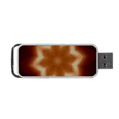 Christmas Flower Star Light Kaleidoscopic Design Portable Usb Flash (one Side) by yoursparklingshop