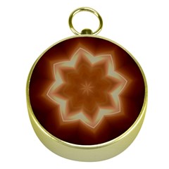 Christmas Flower Star Light Kaleidoscopic Design Gold Compasses by yoursparklingshop