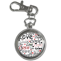 Love Pattern - Red Key Chain Watches by Valentinaart