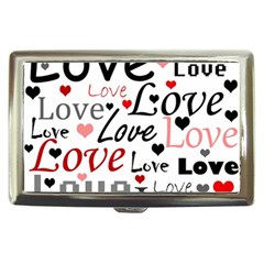 Love Pattern - Red Cigarette Money Cases by Valentinaart