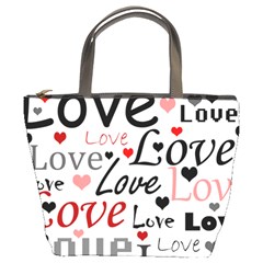 Love Pattern - Red Bucket Bags by Valentinaart