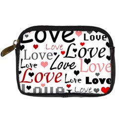 Love Pattern - Red Digital Camera Cases by Valentinaart