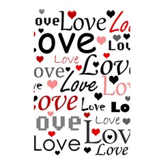 Love Pattern - Red Shower Curtain 48  X 72  (small)  by Valentinaart