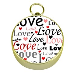 Love Pattern - Red Gold Compasses by Valentinaart