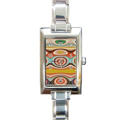 Oval Circle Patterns Rectangle Italian Charm Watch