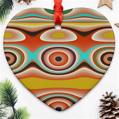 Oval Circle Patterns Ornament (heart)  by digitaldivadesigns