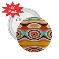 Oval Circle Patterns 2 25  Buttons (100 Pack) 