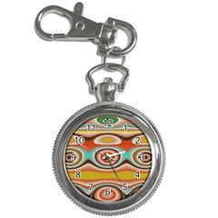 Oval Circle Patterns Key Chain Watches