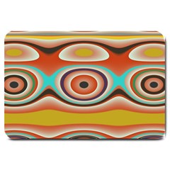 Oval Circle Patterns Large Doormat  by digitaldivadesigns