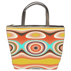 Oval Circle Patterns Bucket Bags