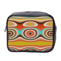 Oval Circle Patterns Mini Toiletries Bag 2-side by digitaldivadesigns