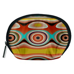 Oval Circle Patterns Accessory Pouches (medium)  by digitaldivadesigns