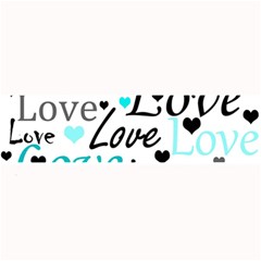 Love Pattern - Cyan Large Bar Mats by Valentinaart