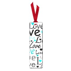 Love Pattern - Cyan Small Book Marks by Valentinaart