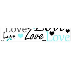 Love Pattern - Cyan Flano Scarf (large) by Valentinaart