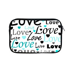 Love Pattern - Cyan Apple Macbook Pro 13  Zipper Case by Valentinaart