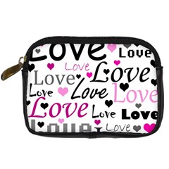 Love Pattern - Magenta Digital Camera Cases by Valentinaart