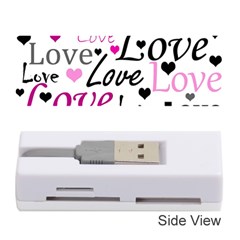 Love Pattern - Magenta Memory Card Reader (stick)  by Valentinaart