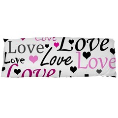 Love Pattern - Magenta Body Pillow Case Dakimakura (two Sides) by Valentinaart