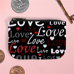 Red Love Pattern Mini Coin Purses by Valentinaart