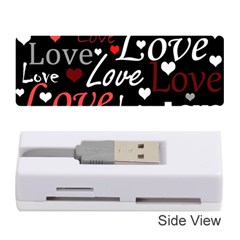 Red Love Pattern Memory Card Reader (stick)  by Valentinaart