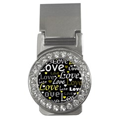 Yellow Love pattern Money Clips (CZ) 