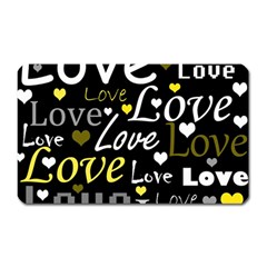 Yellow Love pattern Magnet (Rectangular)