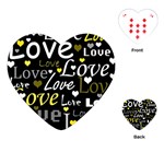 Yellow Love pattern Playing Cards (Heart)  Front