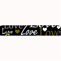 Yellow Love pattern Small Bar Mats