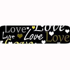 Yellow Love pattern Large Bar Mats