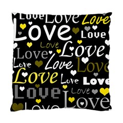 Yellow Love pattern Standard Cushion Case (Two Sides)