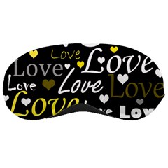 Yellow Love Pattern Sleeping Masks by Valentinaart