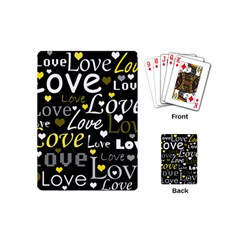 Yellow Love pattern Playing Cards (Mini) 