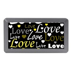 Yellow Love Pattern Memory Card Reader (mini) by Valentinaart