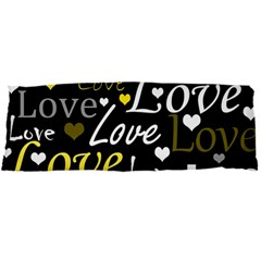 Yellow Love pattern Body Pillow Case Dakimakura (Two Sides)